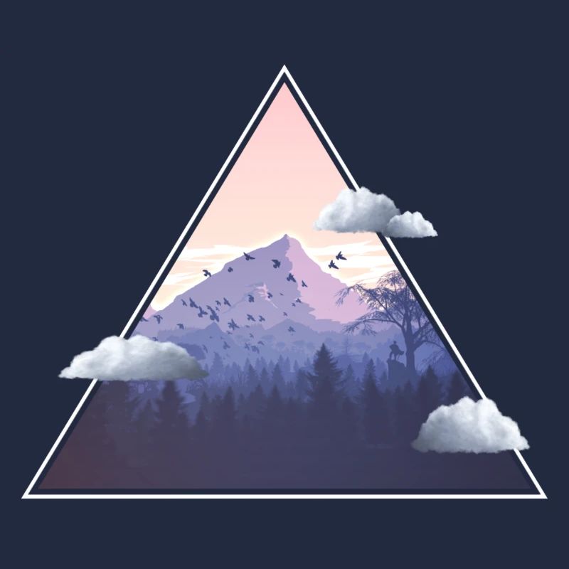 Berg mit Wolken