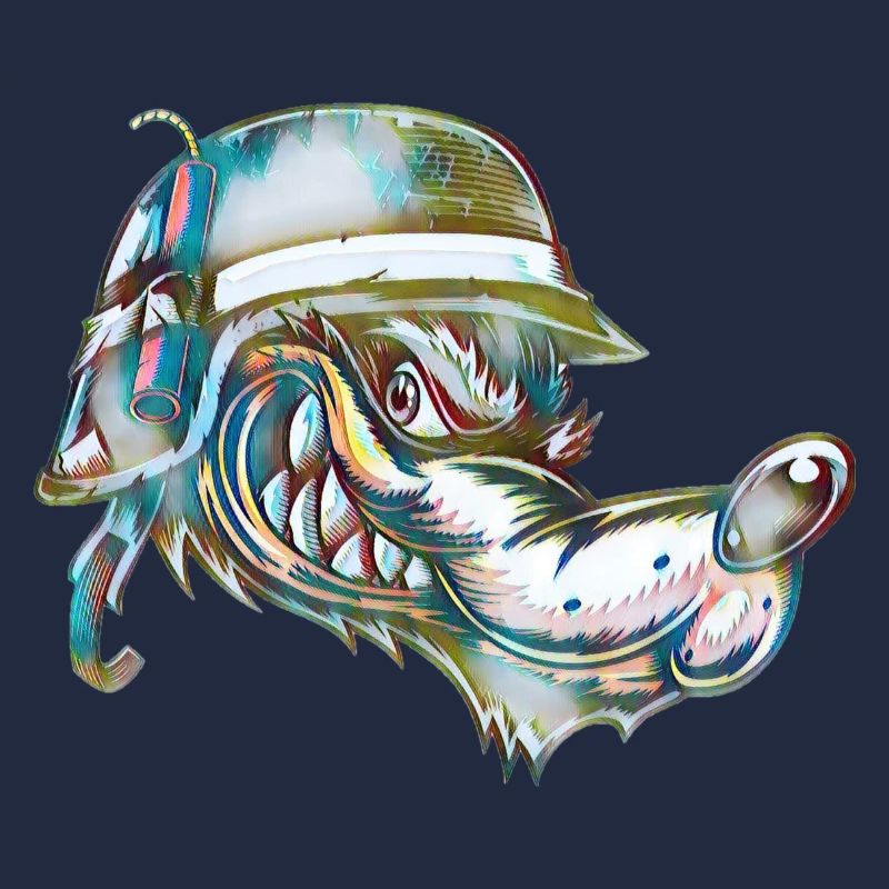 Chien avec des explosifs