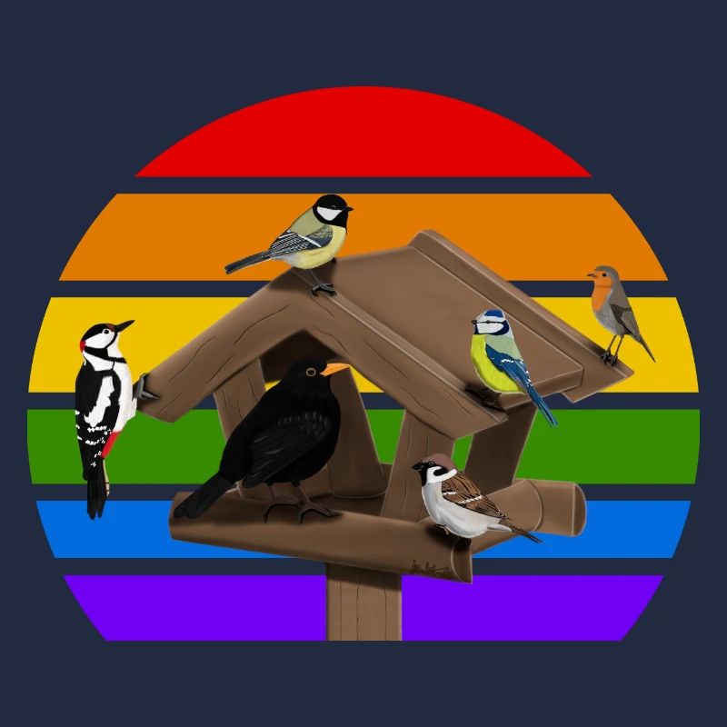 Vogelhaus Vogel Regenbogen Vielfalt Singvogel