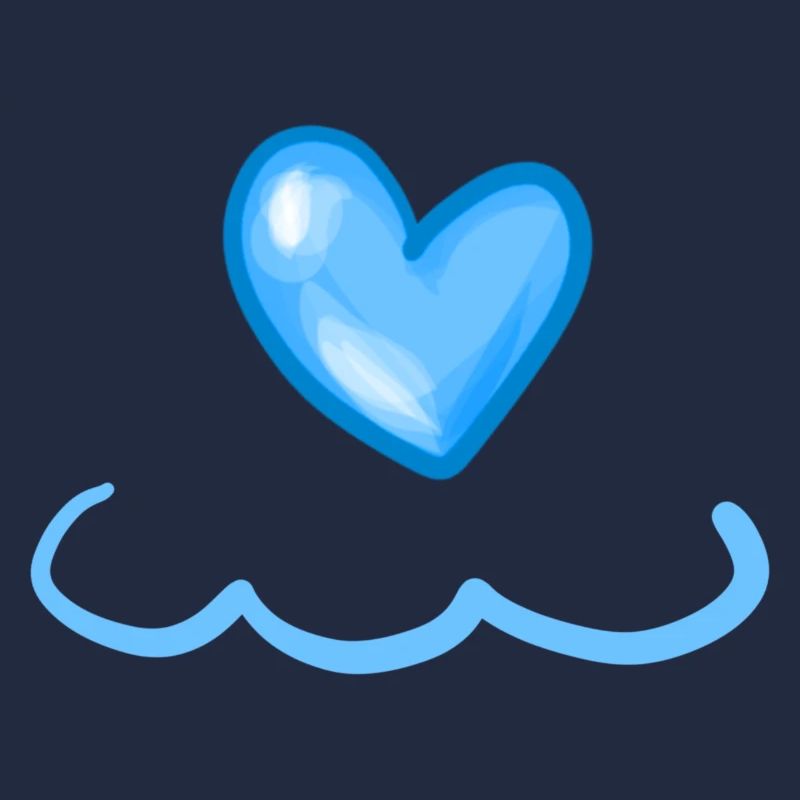 Coeur Bleu Symbole Forme Amour