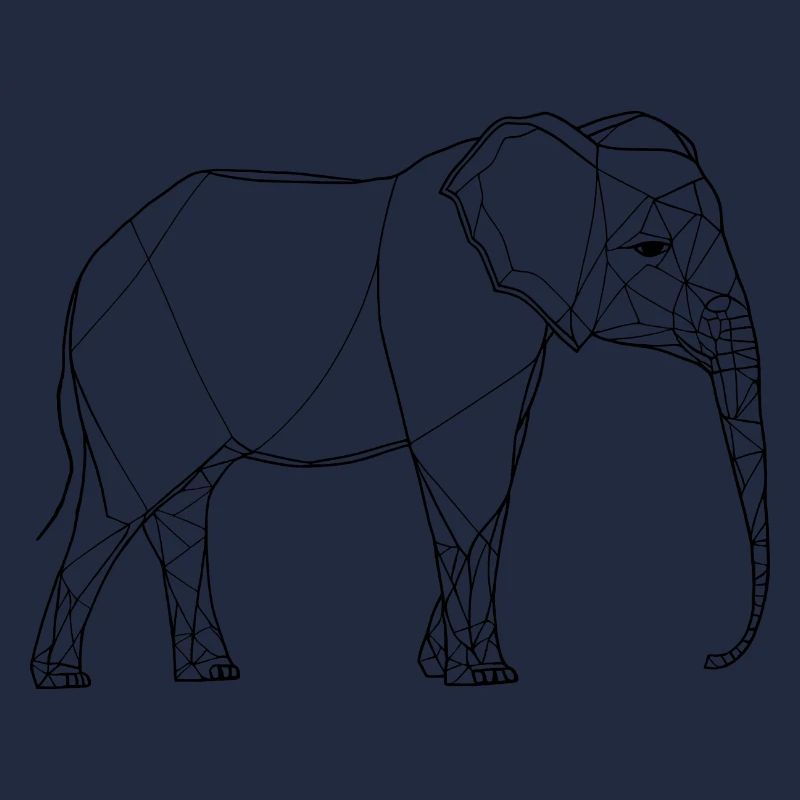 Elefanten feine Linienkunst