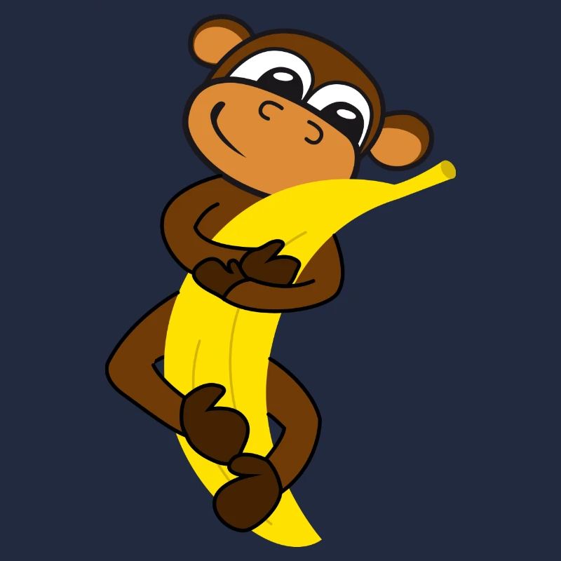 Affe mit Lieblingsbanane