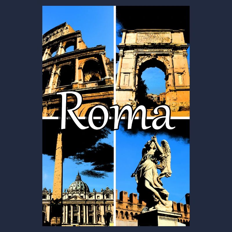 Roma Collage Comic sign lettering