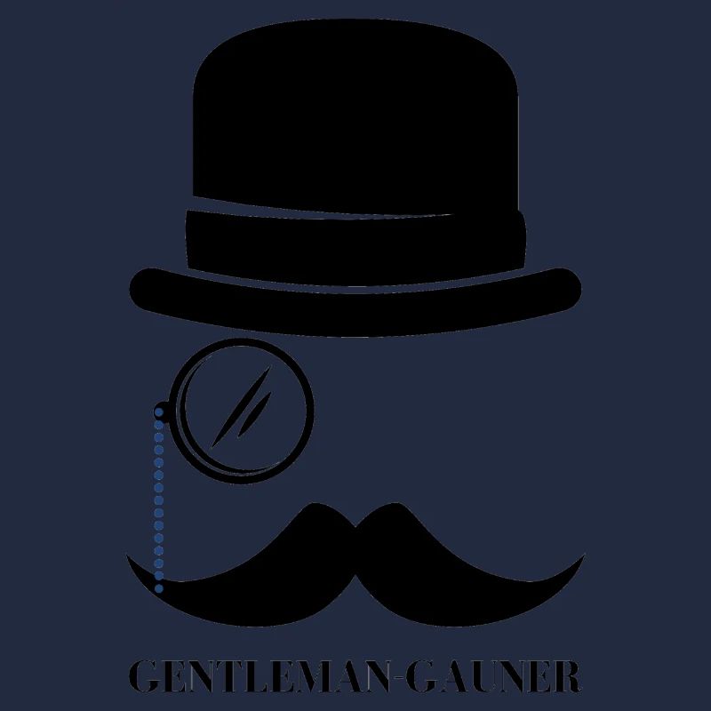 Gentleman escroc avec chapeau haut de forme et monocle