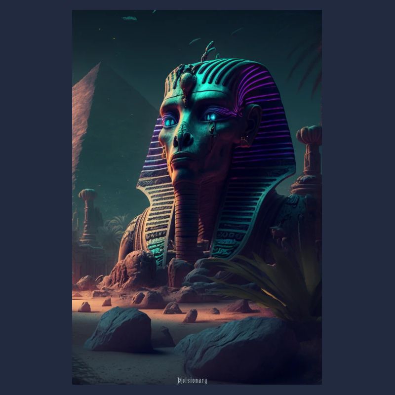 Sphinx d’un pharaon extraterrestre de l’Égypte ancienne