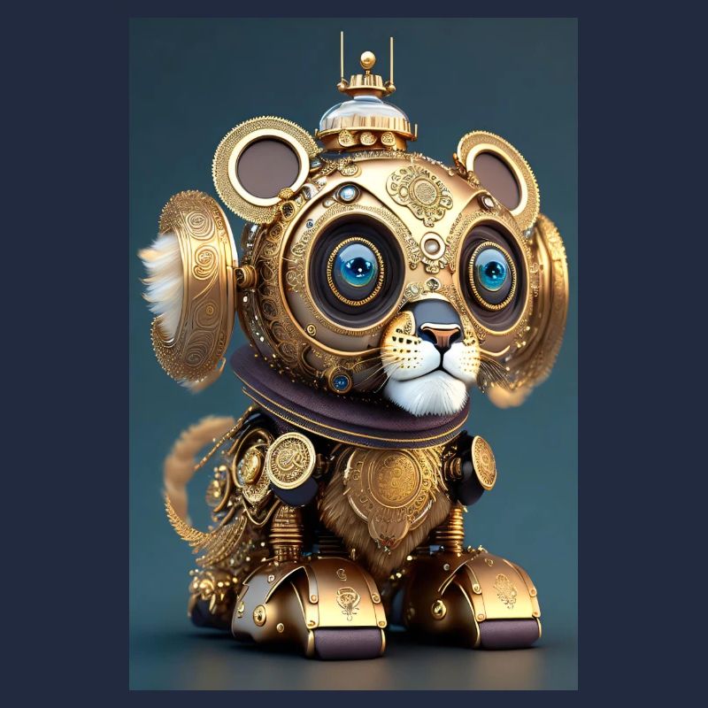 Cute Clockwork Baby Lion Android