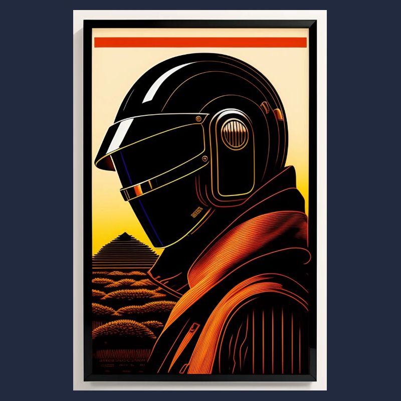 im Stil eines Holzschnitts