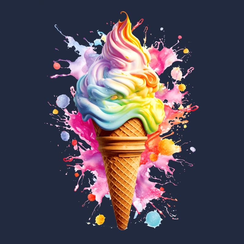 Regenbogen Eis Creme Explosion Sommer Lifestye