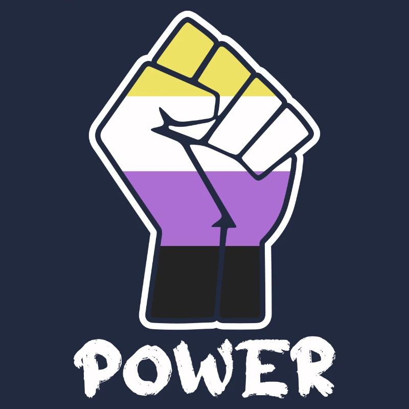 Power Nonbinary Pride Fist Design for Equality