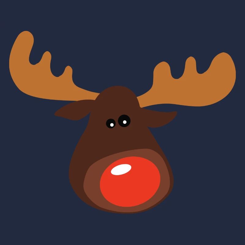 élan de noël avec nez rouge
