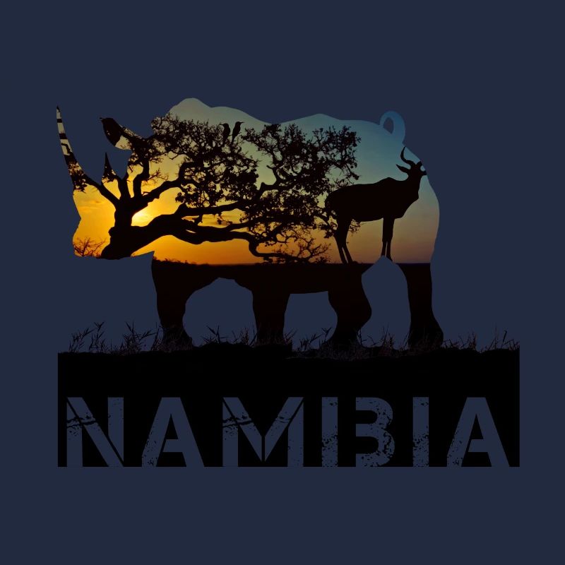 Namibia Rhinocéros
