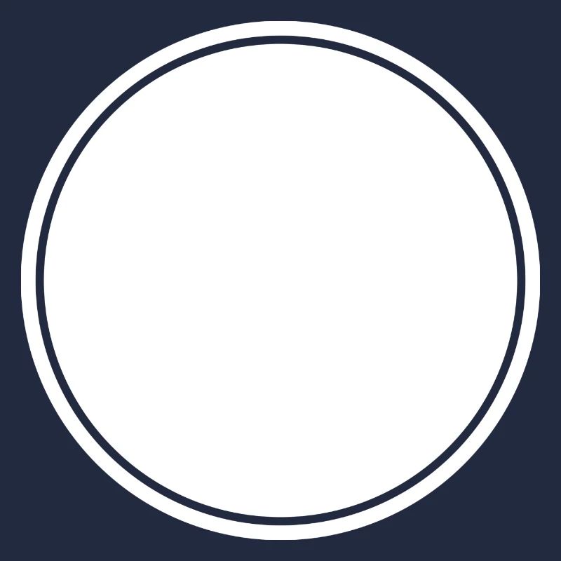 Circle white self-design