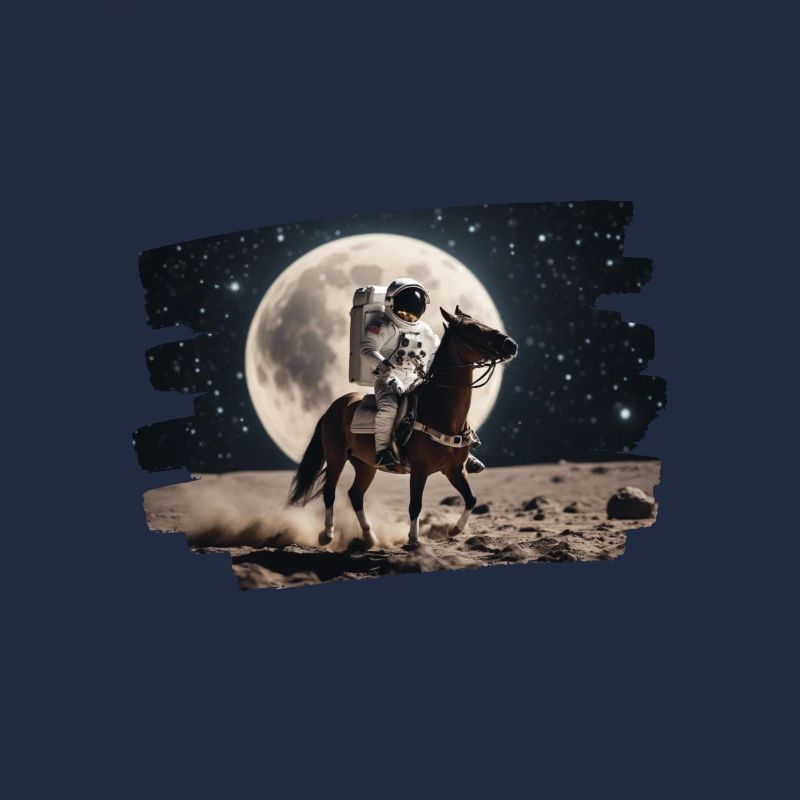 Astronaute à cheval dans l’espace