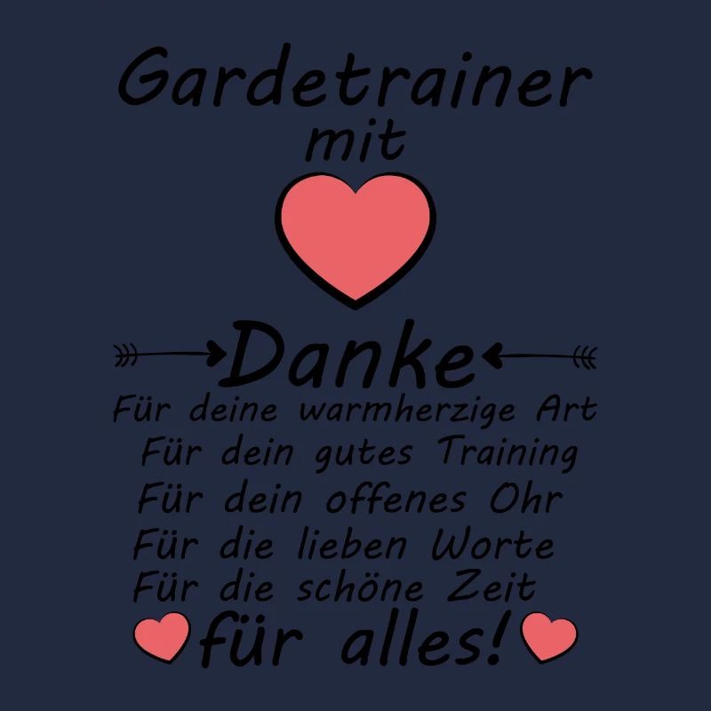 Danke an Gardetrainer Garde Trainer zum Abschied