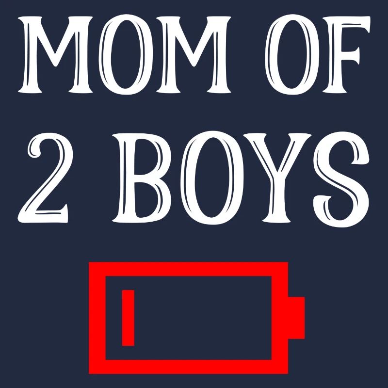 Müde Mutter von 2 Jungen Mutter von zwei Söhnen Batterie