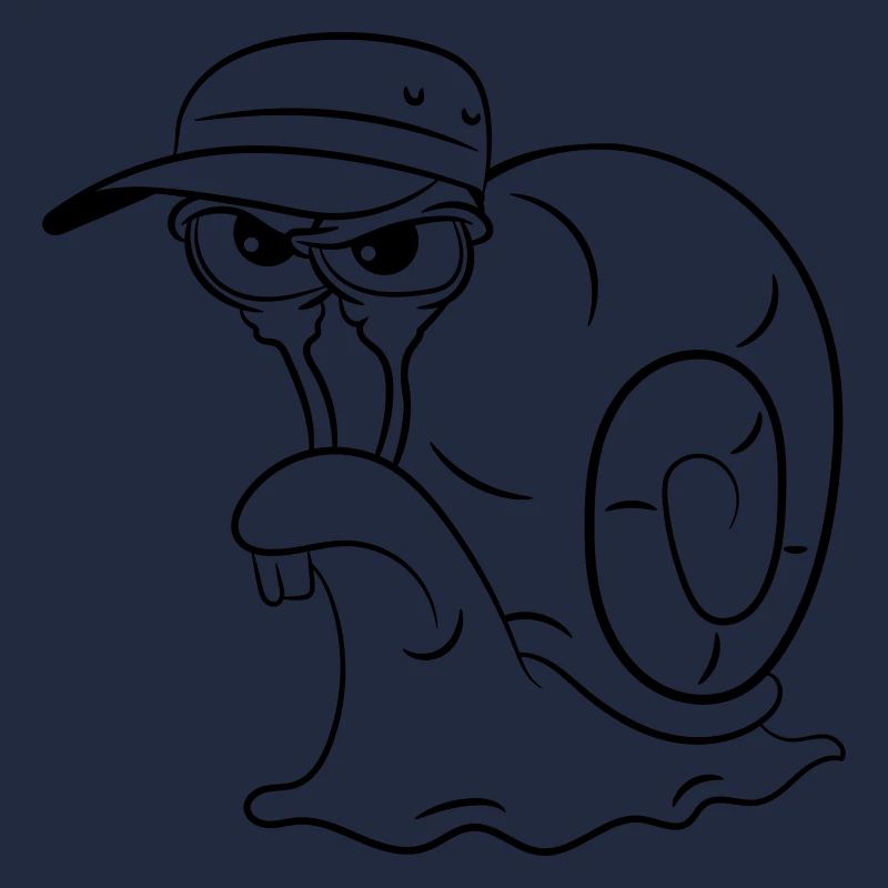 Escargot drôle mal