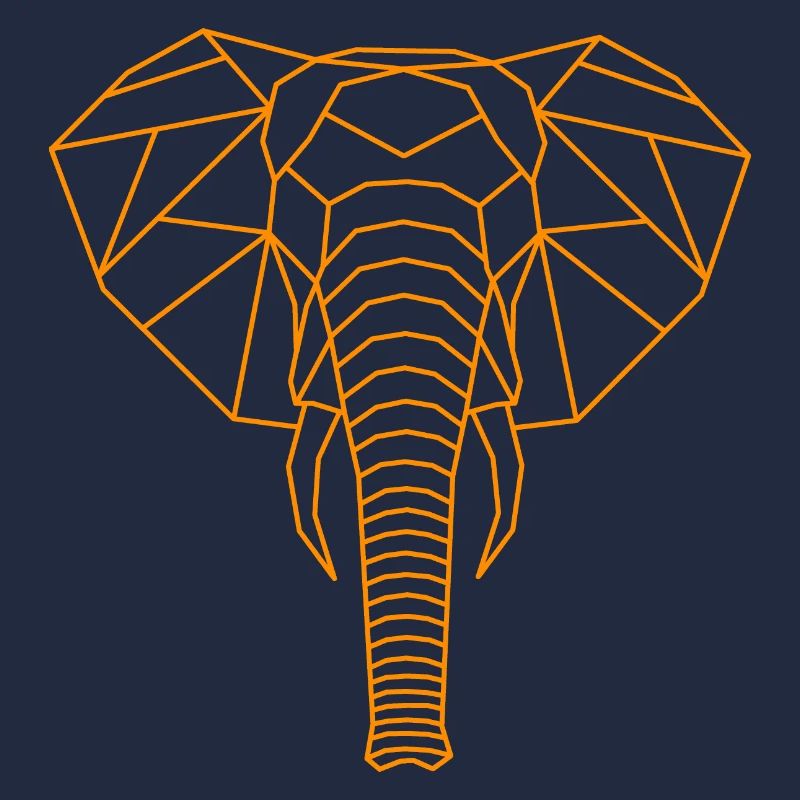 Elefant Geometrisch Linie
