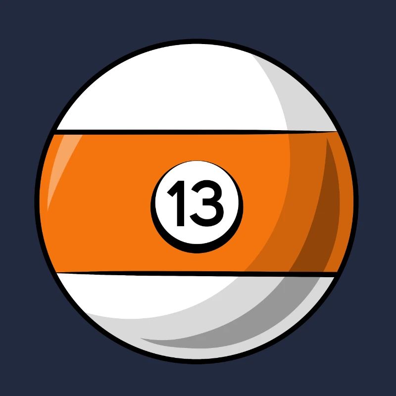 Billardkugel 13 orange Billard dreizehn