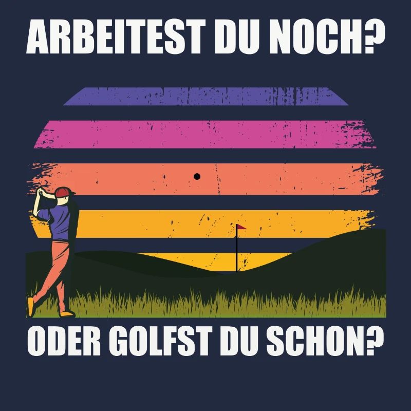 Arbeitest du noch oder golfst du schon? Retro