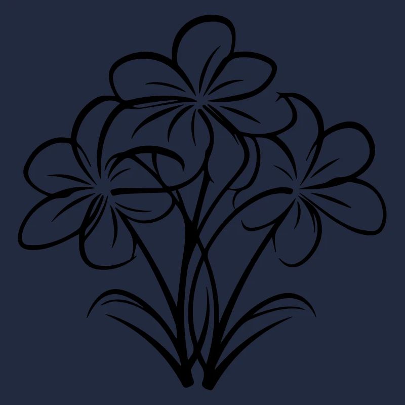 Fleur dessinée à la main