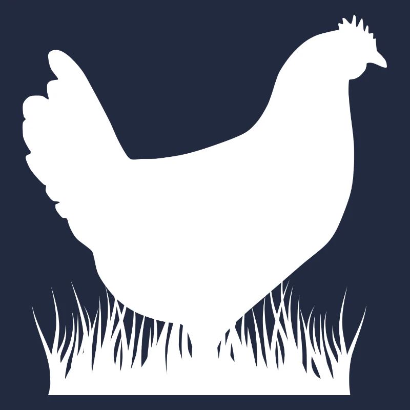 Chicken silhouette white