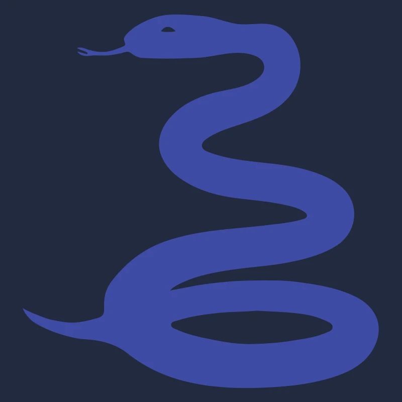 Trigonozepale blaue Schlange