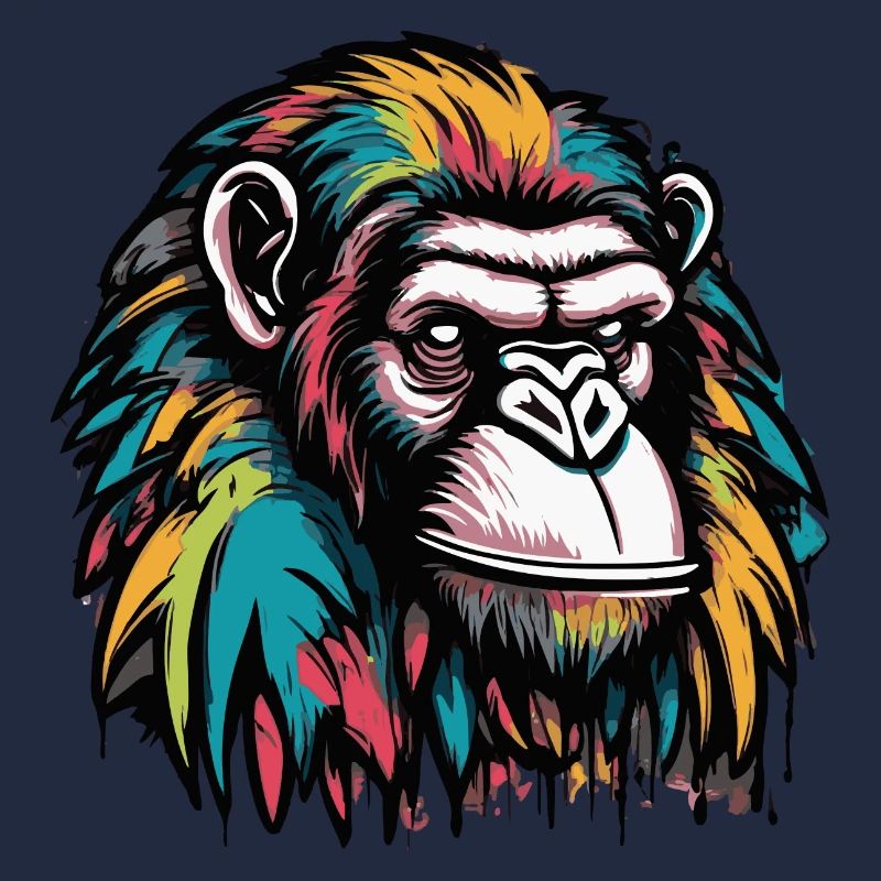Graffiti de tête de singe