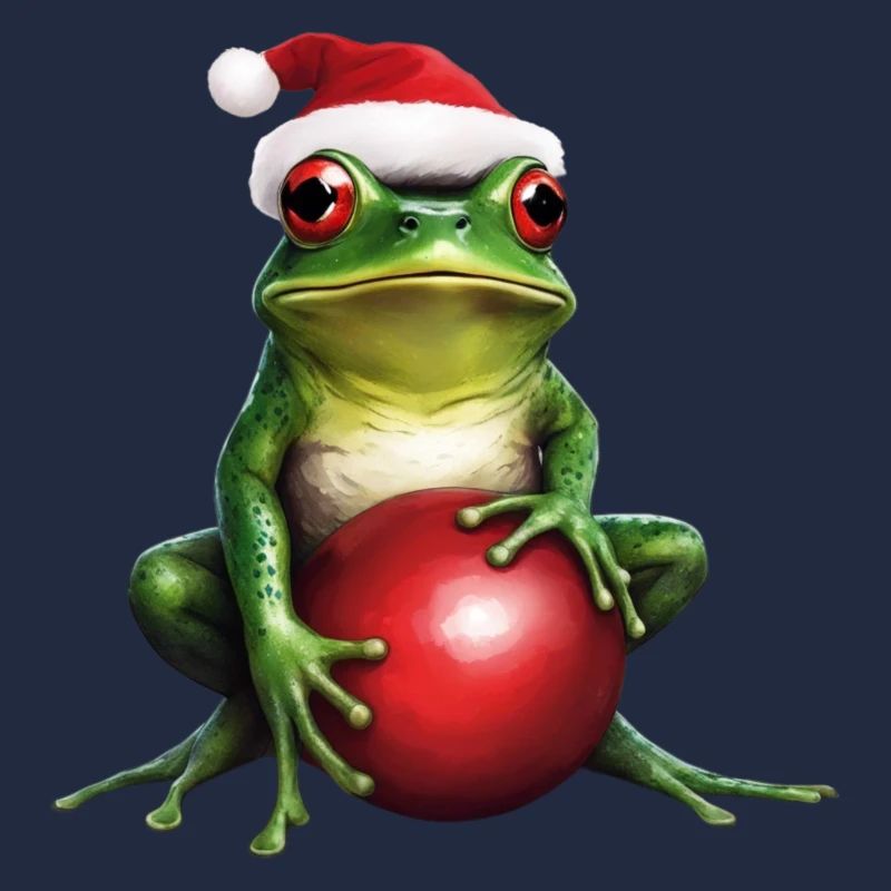 Frosch mit Weihnachtskugel 1