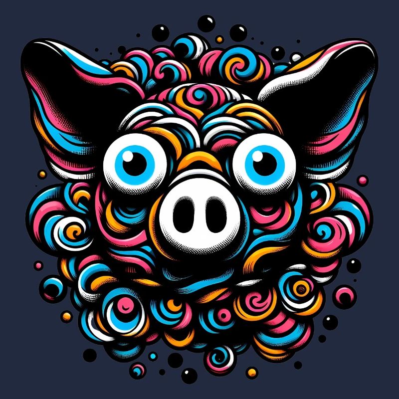 Cochon coloré