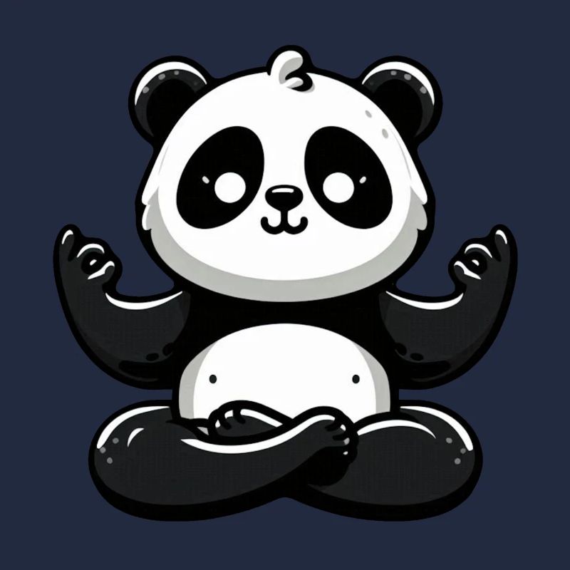 Zen Meditierender Panda - Niedliche Tier-Meditationspose