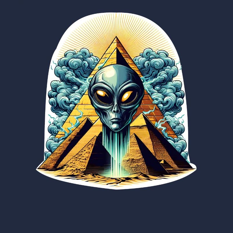 Alienkopf in Pyramide