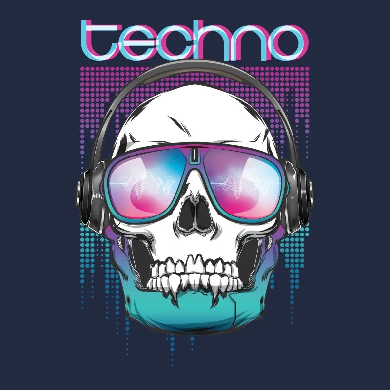 Techno MDMA Skull Psytrance