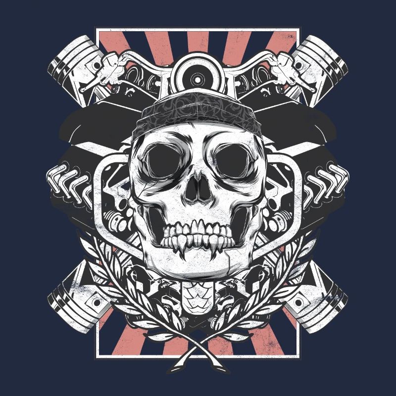 Biker Motrorradfahrer Totenkopf Schädel