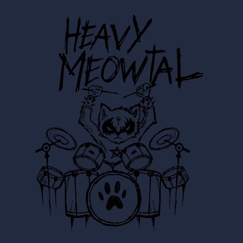Heavy Metal, batteur de chat, batteur goth goth