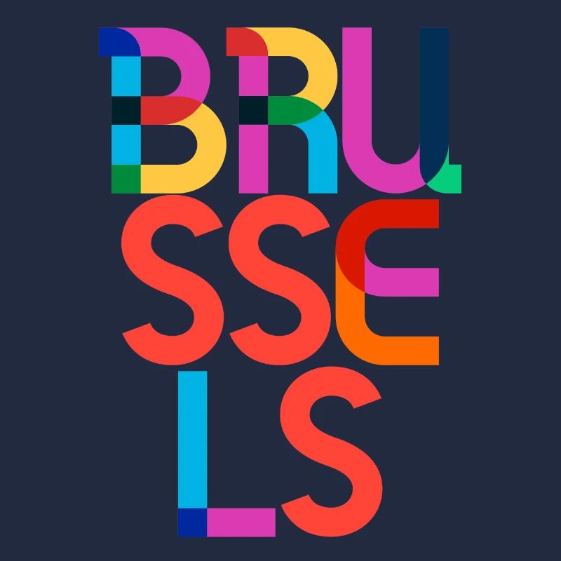 Brüssel Belgien Pop Art Letters