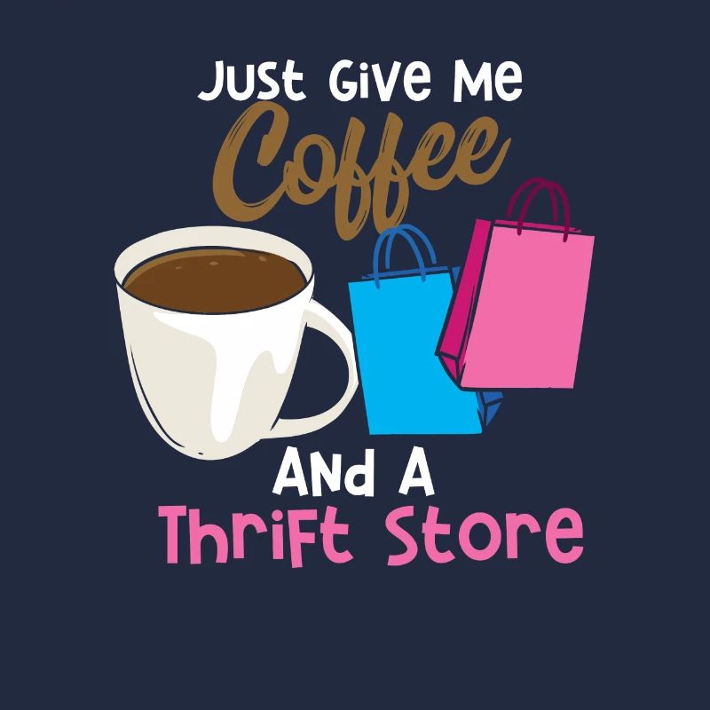 Kaffee und ein Secondhandladen