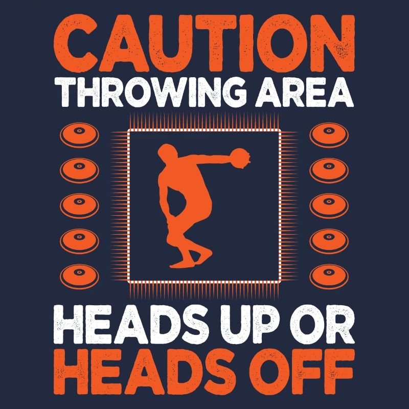 Caution Throwing AreaDiskus werfen