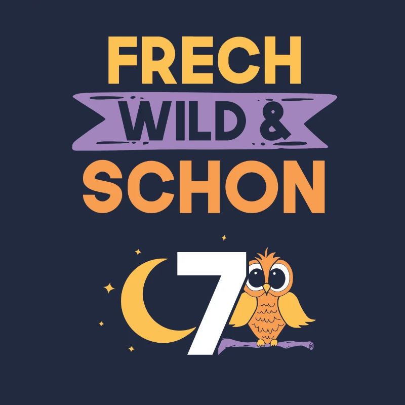 7 Jahre Geburtstag Junge Mädchen Eule