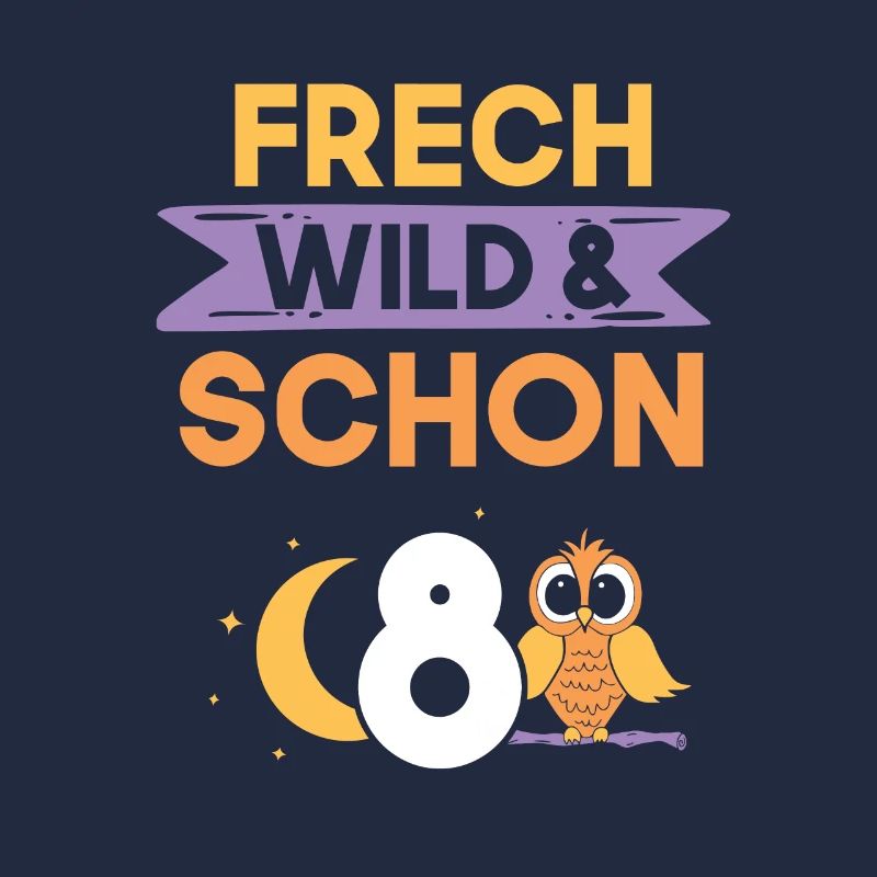 8 Jahre Geburtstag Junge Mädchen Eule