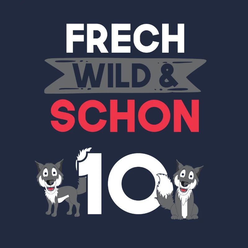 10 Jahre Geburtstag Junge Mädchen Wolf