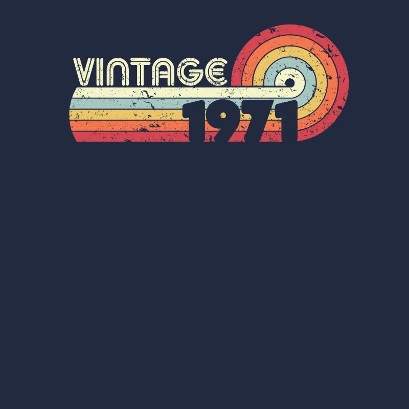 1971 impression vintage, cadeau d'anniversaire Tee. Rétro