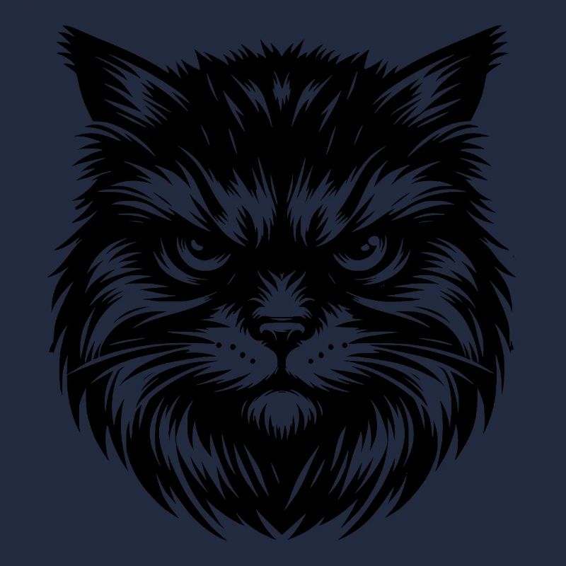 Portrait de chat mignon en noir et blanc