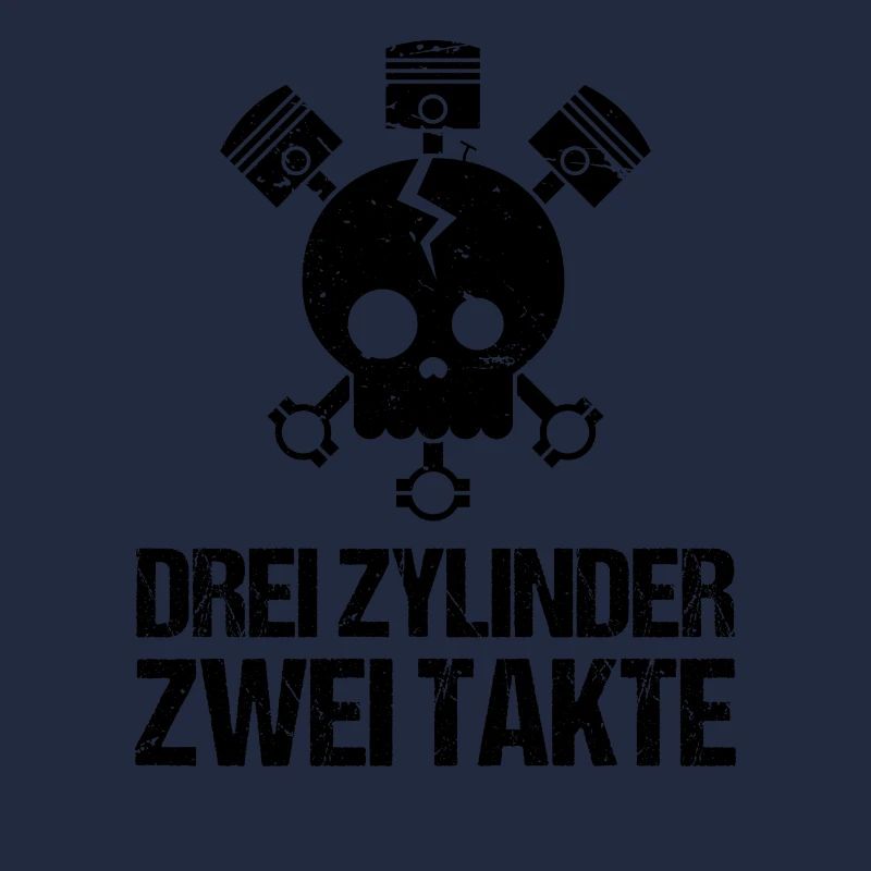 Zweitakt Zylinder Moped Motorrad Motor Geschenk