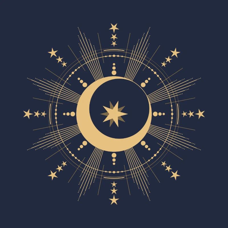 Lune et étoiles | | abstraits Art déco