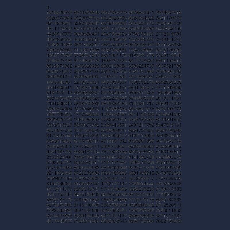 Pi auf 2000 Nachkommastellen
