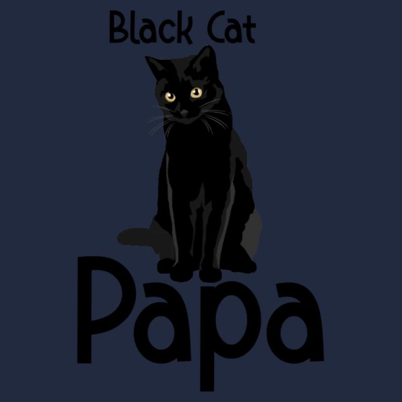 Schwarze Katze Papa