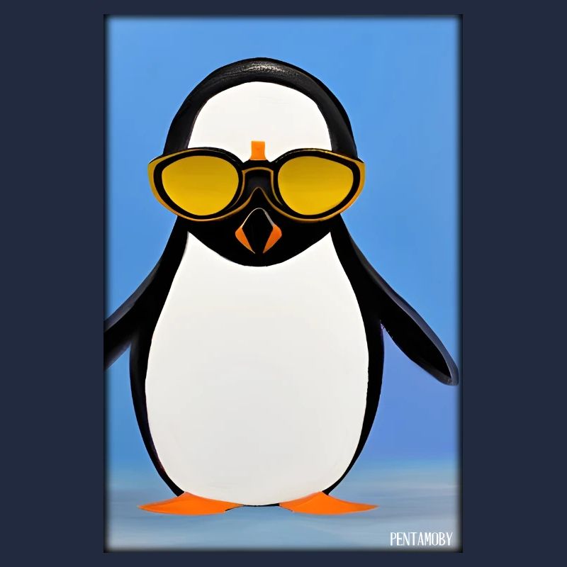 Pinguin Sonnenbrille Wildtier Vogel Seevogel