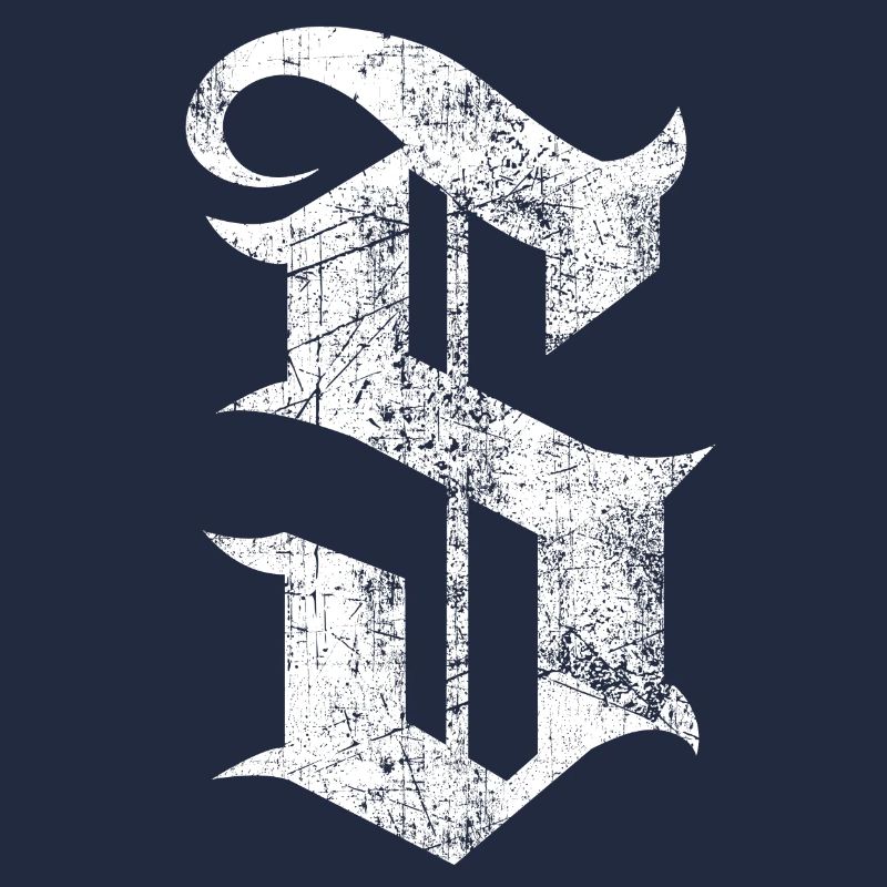 Tshirt alphabet initial S