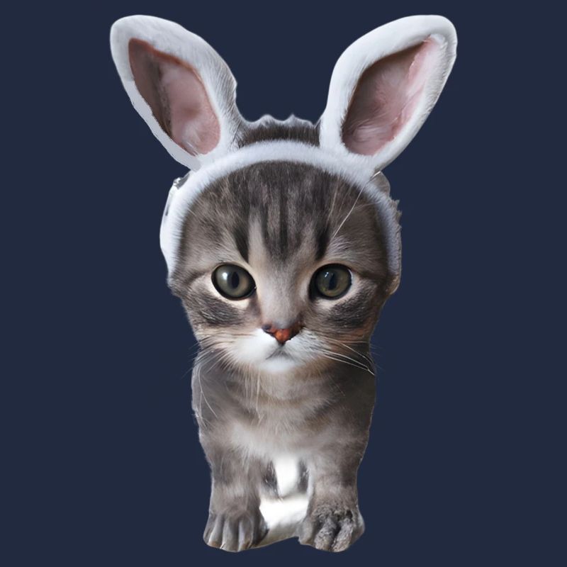 Chat avec oreilles de lapin