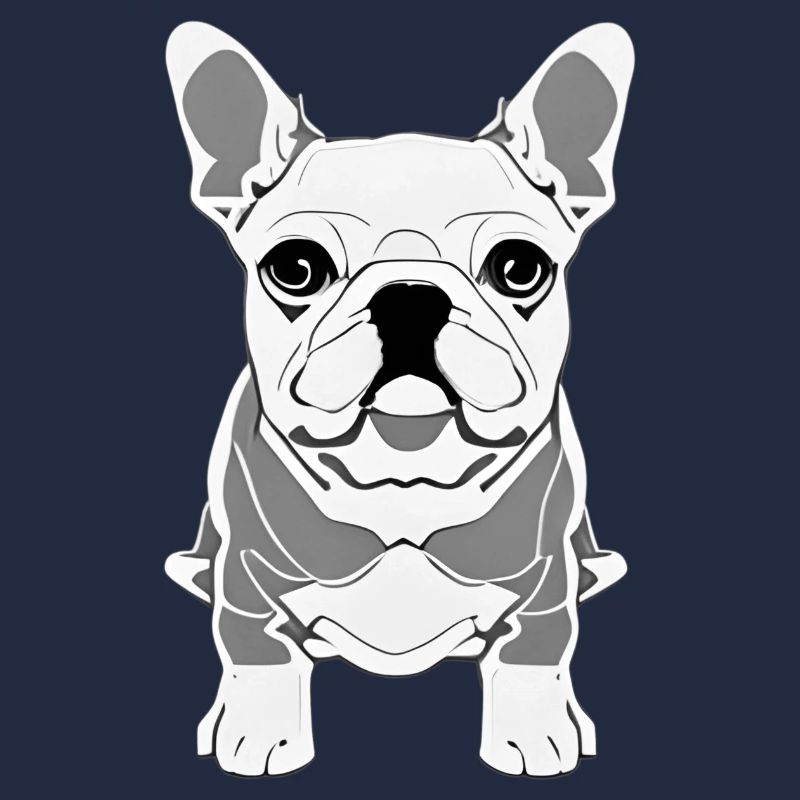 Motif d’impression graphique de conception de bouledogue français